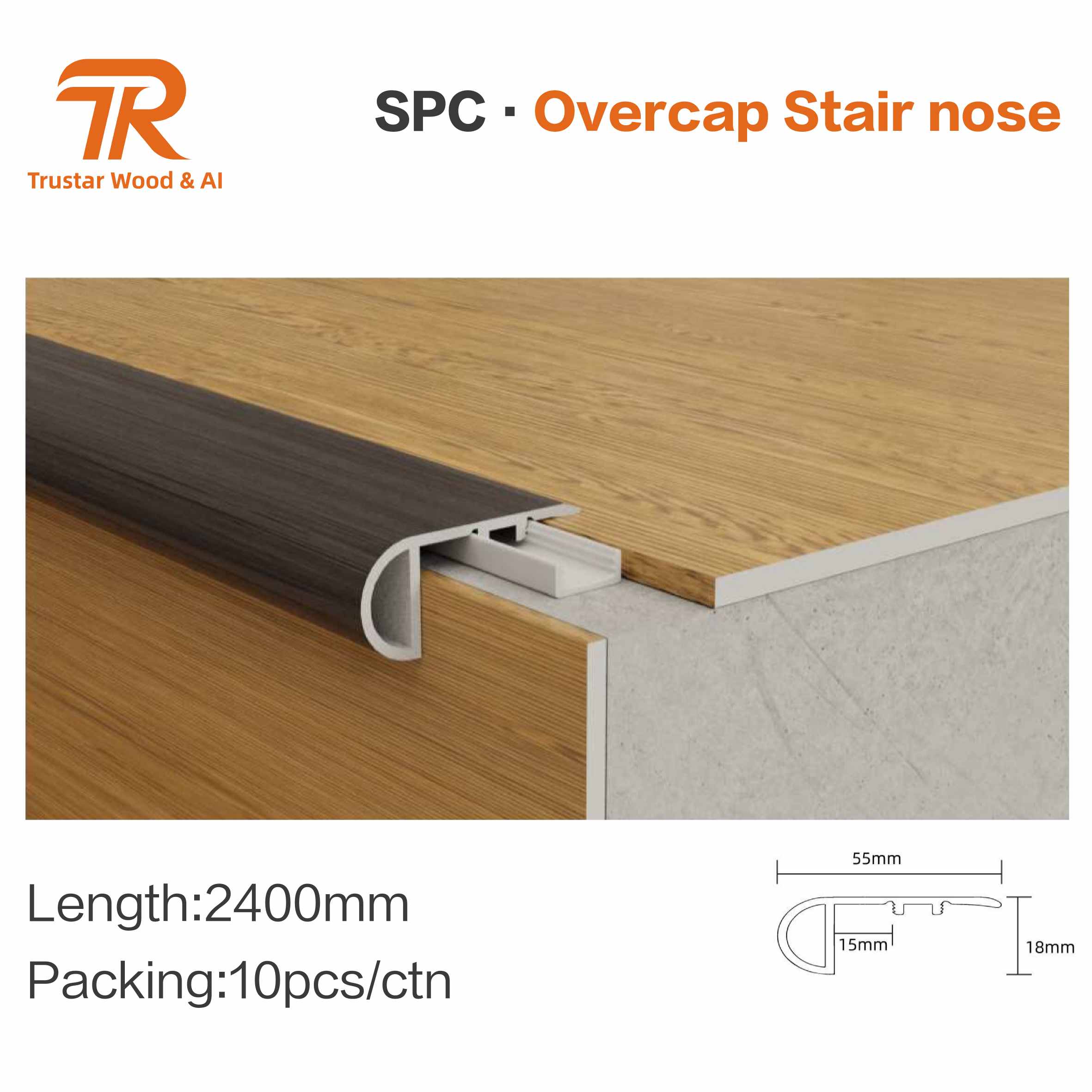 SPC OVERCAP STAIR NOSE